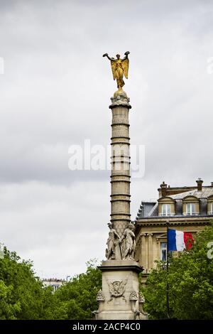 Golden statue on top Stock Photo