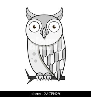 Owl In Abstract Style. Vector Template. Vector Graphic. Creative Line-art. Stock Vector