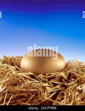 Golden egg. Stock Photo