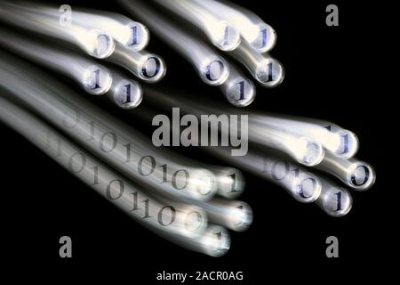 Binary code, conceptual computer artwork. Stock Photo