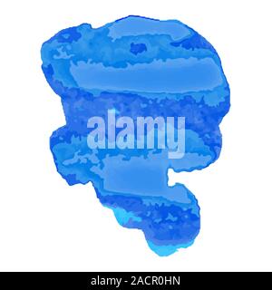 Watercolor Blob, Illustration Isolated On White Background Stock Vector