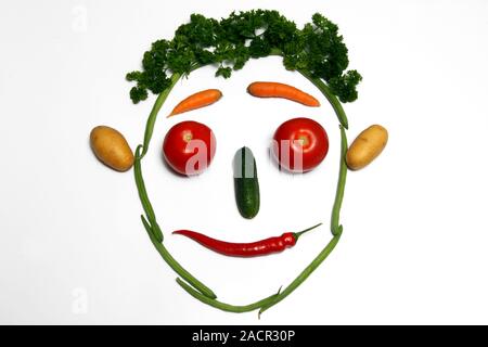 vegetable face Stock Photo