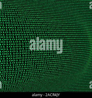 Digital information, conceptual computer artwork. Stock Photo