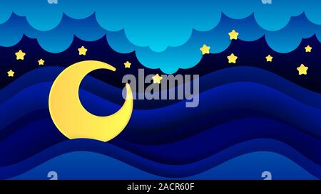 Magic Illustration With Moon And Different Elements Of Space. Stars, Space, Planets. Vector Stock Vector