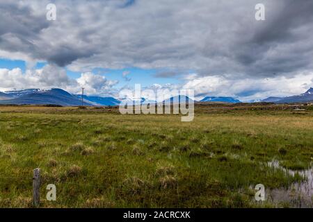 soggy meadow on Iceland Stock Photo