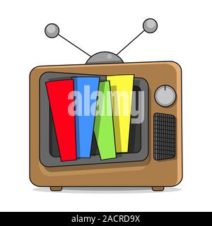 Old Tv. Vector Illustration Of A Good Old Retro Tv Stock Vector Image ...