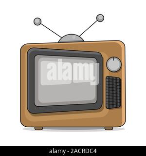 Old Tv. Vector Illustration Of A Good Old Retro Tv Stock Vector