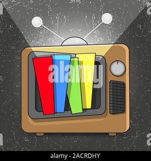 Old Tv. Vector Illustration Of A Good Old Retro Tv Stock Vector