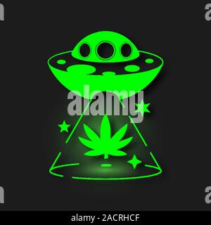 Alien Flat Green Icon For Your Project Vector Stock Vector