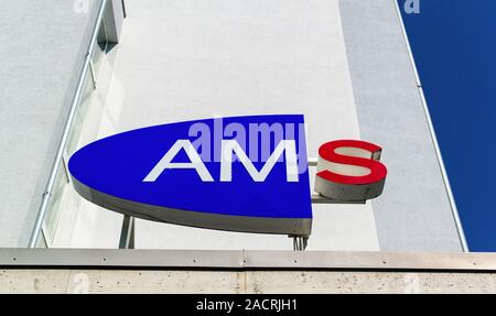 Logo AMS in Austria Stock Photo