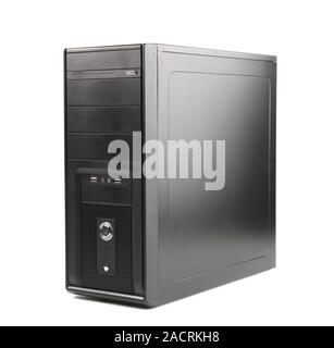 Desktop computer system unit isolated on white Stock Photo - Alamy