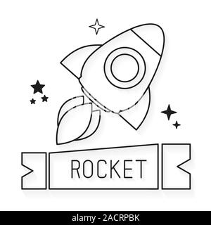 Retro Rocket Icon For Your Desktop And Design Vector Stock Vector