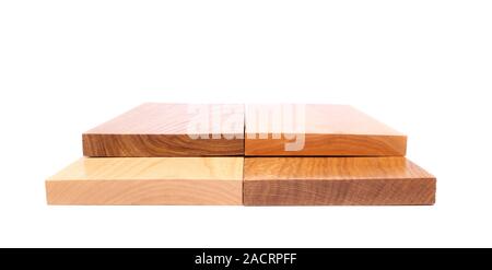 Four ends boards (acacia, oak, elm, lime) Stock Photo