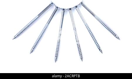 Six screws semicircle Stock Photo