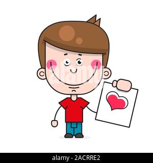 Baby Heart Isolated On White Background. Red. Symbol Of Love. Charity And Donations. Valentine's Day. Icon Or Logo. Cute Design. Flat Style Vector Stock Vector