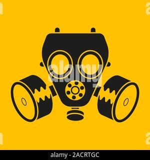 Gas Mask Vector Icon For Web Design And Desktop. Chemical Attack. Vector Stock Vector