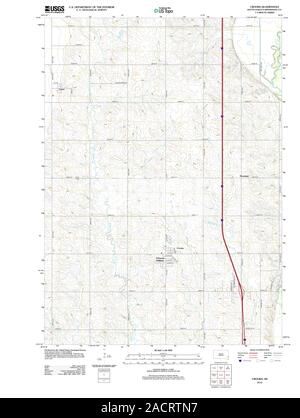USGS TOPO Map South Dakota SD Crooks 20120613 TM Restoration Stock Photo
