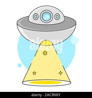 The Kidnapping Of The Space Bowl Illustration Vector Suitable For Greeting Card, Poster Or T-shirt Printing. Stock Vector