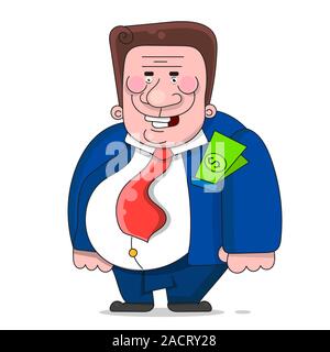 Official In A Business Suit And Tie At The Workplace. Stock Vector