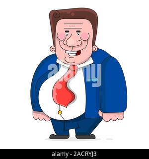 Official In A Business Suit And Tie At The Workplace. Stock Vector