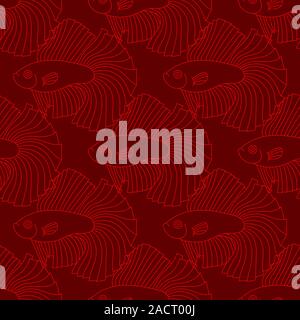 Fish Seamless Background For Your Design And Projects Stock Vector