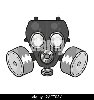Gas Mask Vector Icon For Web Design And Desktop. Chemical Attack. Vector Stock Vector