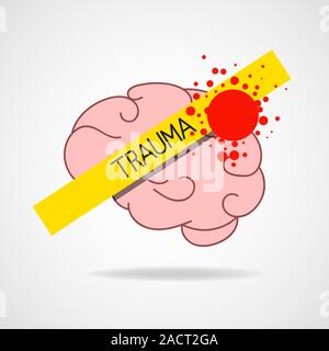 Mental Disorder Icon. Brain Disease, Trauma, Dementia. Alzheimer Concept. Vector Illustration Can Be Used For Topics Like Psychology, Mental Health Stock Vector