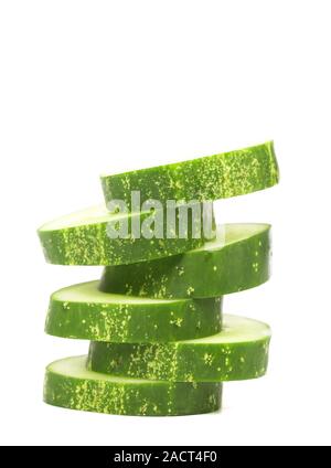 Stack of Sliced Cucumber Stock Photo