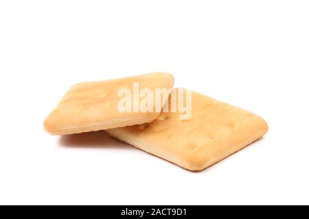Saltine soda cracker isolated on white Stock Photo