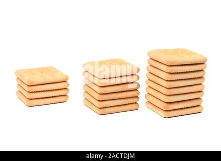Stakes saltine soda cracker. Stock Photo