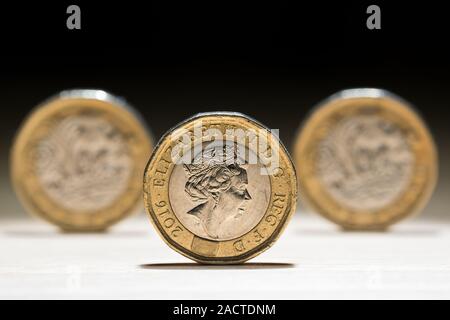 British £1 coin isolated from the background Stock Photo