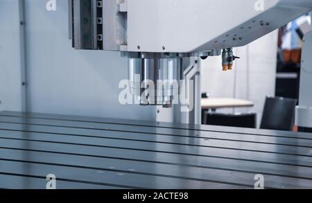 CNC milling machine in manufacturing industrial workshop Stock Photo