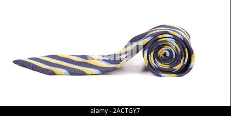 Rolled up stripy necktie Stock Photo