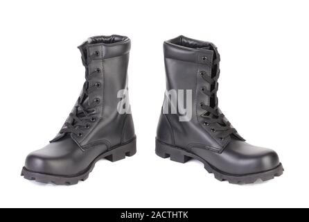 High black man's boots. Stock Photo