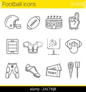 American football tickets linear icon Stock Vector Image & Art - Alamy