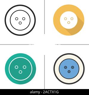 Bowling ball icon. Flat design, linear and color styles. Isolated vector illustrations Stock Vector