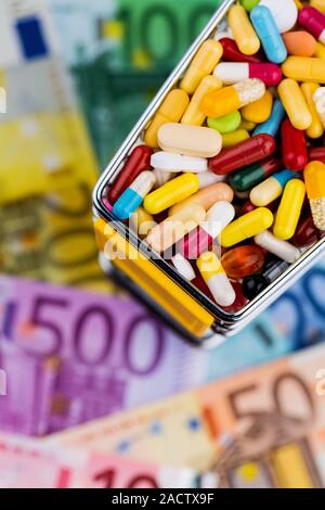 Tablets, Shopping Cart, Euro Notes