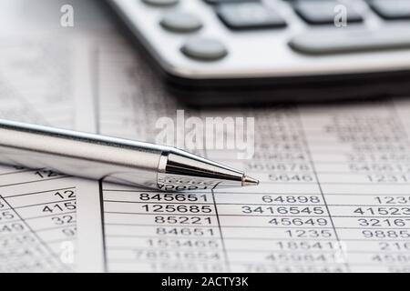 Calculators and statistics Stock Photo