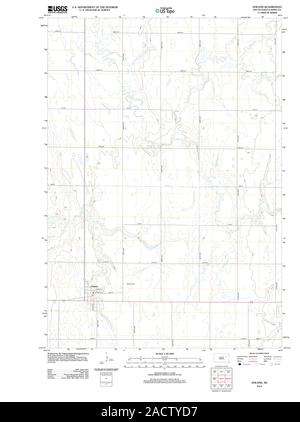 USGS TOPO Map South Dakota SD Doland 20120619 TM Restoration Stock Photo