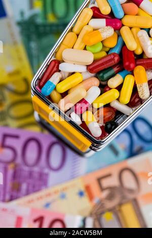 Tablets, Shopping Cart, Euro Notes