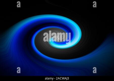 Abstract background, beautiful curly blue wave with white foam Stock Photo