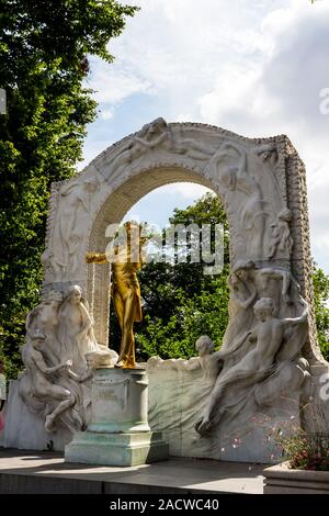 Austria, Vienna, Johann Strauss Monument Stock Photo