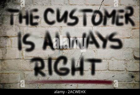 The Customer Is Always Right Concept Stock Photo