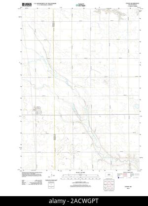 USGS TOPO Map South Dakota SD Ethan 20120608 TM Restoration Stock Photo