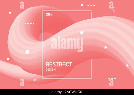 Abstract of living coral fluid line design background. Use for poster, artwork, template design, ad, print, presentation. illustration vector eps10 Stock Vector