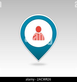 Location people pin map icon. Map pointer. Map markers. Destination vector icon. GPS location symbol. Mapping pins icon EPS 10 vector file Stock Vector