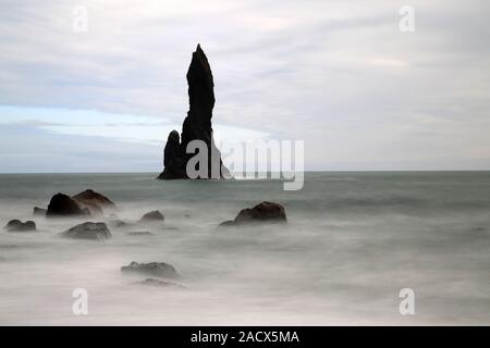 Reynisdrangar Basalt Sea Stacks  Icland Stock Photo