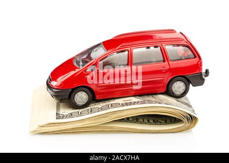 Car On Dollar Banknotes Stock Photo Alamy