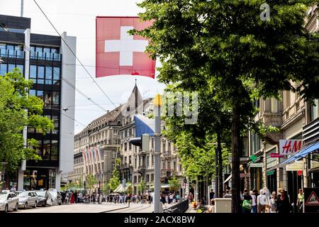 Switzerland, Zurich, Bahnhofstraße Stock Photo