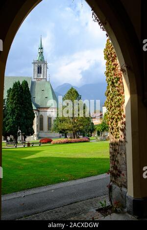 Parish church of Our Lady in Schwaz, Austria, largest gothic hall church in Tyrol Stock Photo